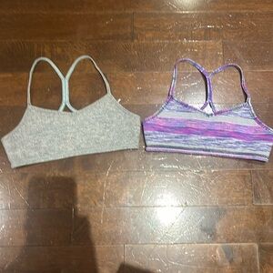 a set of 2 ivivva/lululemon sport bras